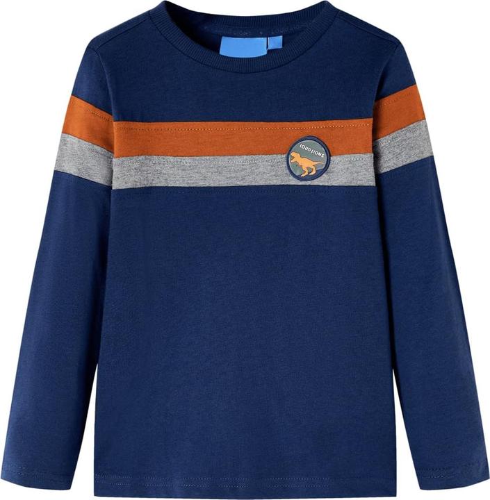 Marineblau, Cognac und Grau Melange