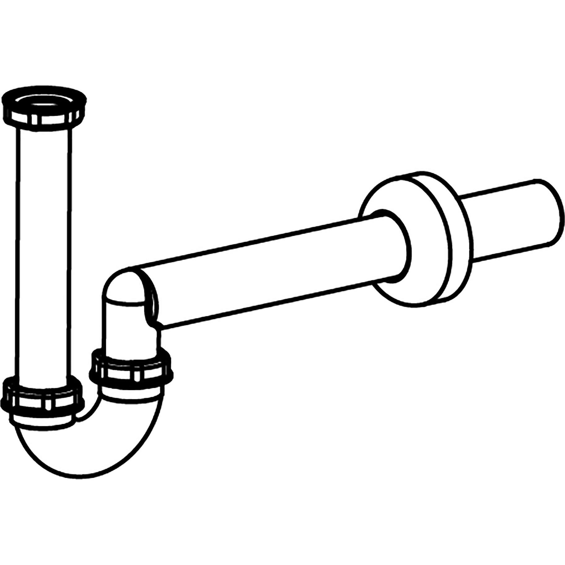 Laufen, Siphon, Siphon, DN40, aus Kunststoff, für Wand-Bidet, weiss, H8939480000001