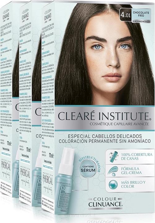 Actual product image Clearé Institute Permanent colouring without ammonia (4.01 Cold chocolate)
