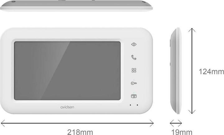Actual product image Avidsen Zweifamilien-Set Kabelgebunden Zusatz-Monitor Weiss (Cable)
