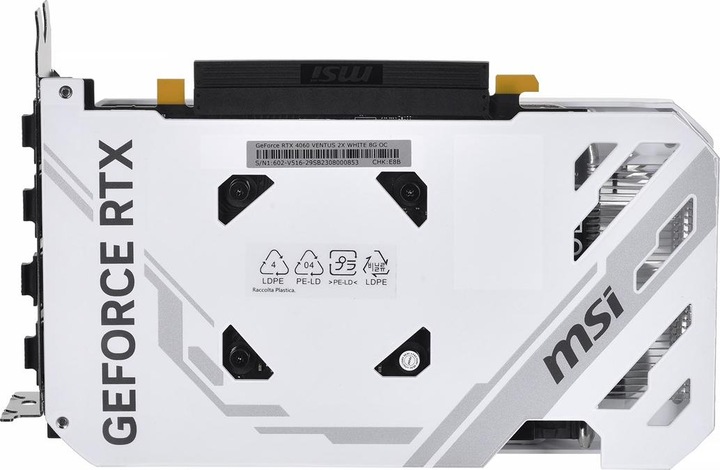 Image du produit MSI GeForce RTX 4060 VENTUS 2X WHITE OC (8 Go)