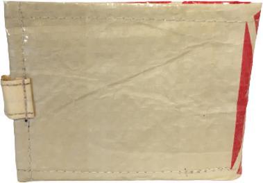 Actual product image Bekos Upcycling - Wallet with flap made from recycled cement bags Elephant