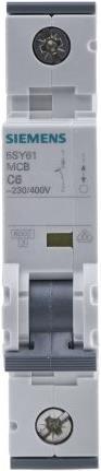 Actual product image Siemens Circuit breaker 5SY6 6A type C 6kA