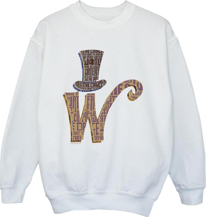 Actual product image Willy Wonka & the Chocolate Factory Boys W Logo Hat Sweatshirt (152, 158)
