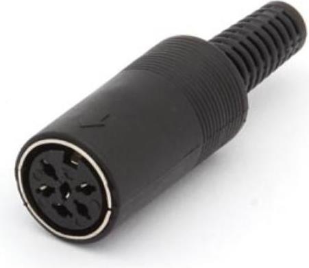 Actual product image Velleman Female 6p Din Plug Black