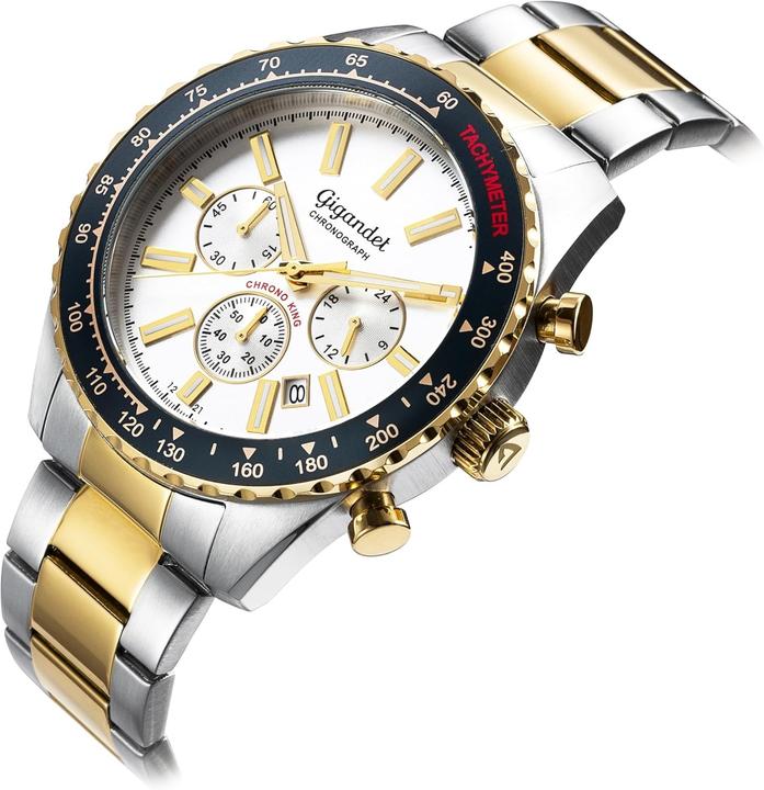 Actual product image Gigandet Analog Chronograph Watch with Tachymeter Scale and 100m Water Resistance (Analogue wristwatch, Chronograph, Sports watch)