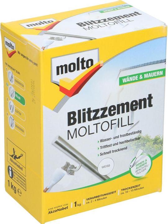 Actual product image Molto Flash cement Moltofill white