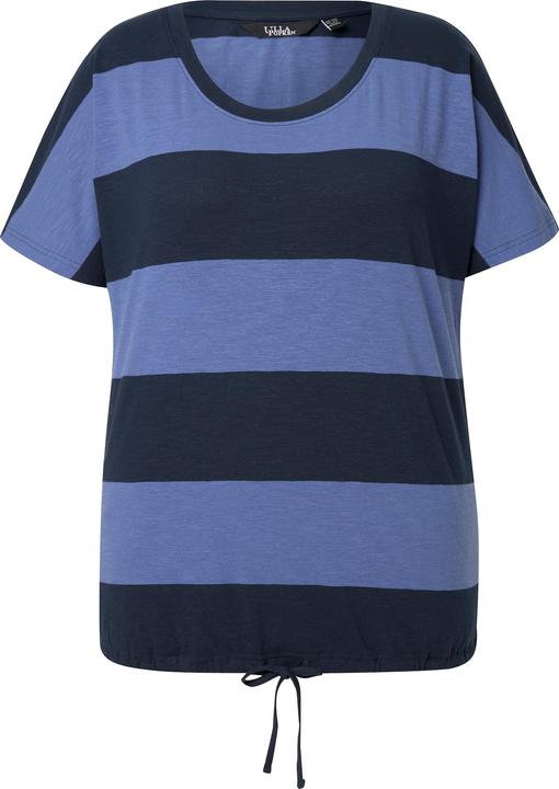 Immagine prodotto Ulla Popken T-shirt a righe con fascia nell'orlo, mezze maniche e scollo a girocollo (58)