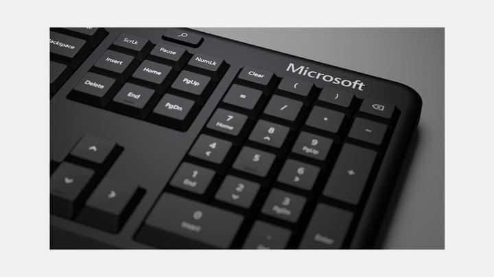 Actual product image Microsoft Ergonomic Keyboard, UK (Eng. Int., Cable)