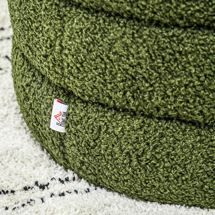 Actual product image Homcom Fusshocker Polyester, Schaumstoff Grün
