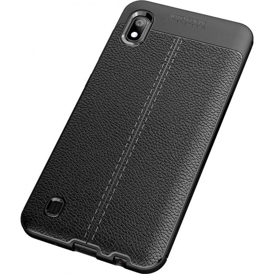 Thumbnail - Screenguard Samsung Galaxy A10 Hülle Leather Design TPU Cover (Samsung Galaxy A10), Smartphone Hülle, Schwarz