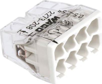 Produktbild Wago COMPACT Steckklemme, 8 x 0.5 - 2.5mm², grau, VPE 50 Stk.