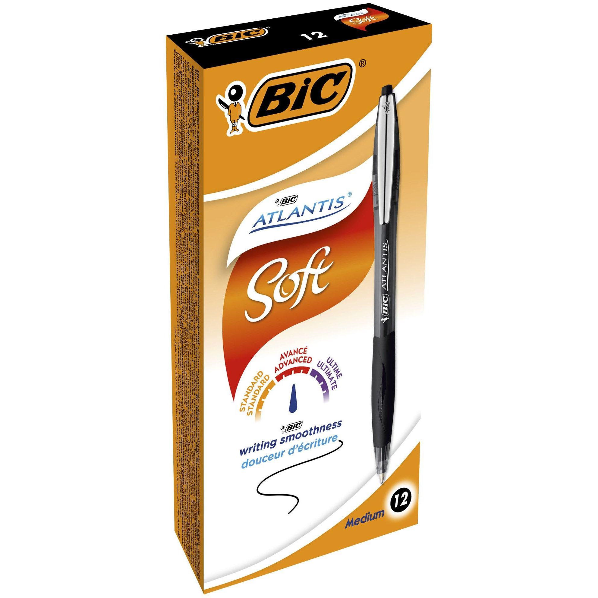 Thumbnail - Bic, Schreibstifte, 902133 Schwarz Einziehbare Clip-Biros 12 Stk. (Schwarz, 12 x)