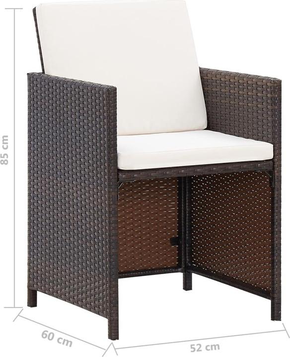 Produktbild vidaXL Gartenstuhl und Hocker