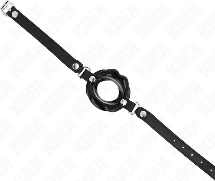 Image du produit Pipedream KINK - LIP 8 CM genouillère avec ruban en cuir synthétique noir 63 x 2 CM RÉGLABLE 39-58 CM