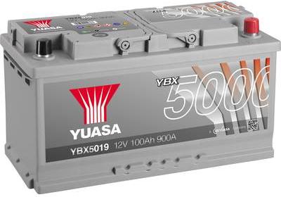 Yuasa Autobatterie YBX5019 12 V 100 Ah T1 Zellanlegung 0 (12 V, 100 Ah, 900 A)