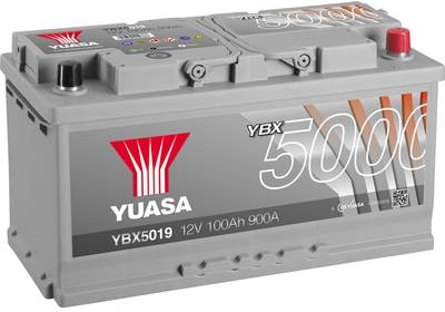 Actual product image Yuasa Car battery YBX5019 12 V 100 Ah T1 Cell layout 0 (12 V, 100 Ah, 900 A)