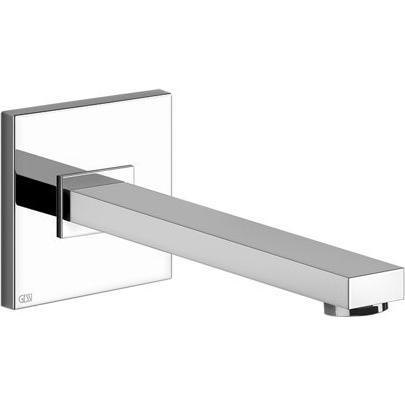 Gessi, Badarmatur, Rettangolo K, Wand-Auslauf mit 1/2 Anschluss für separaten Einhebelmischer, Ausladung 207 mm