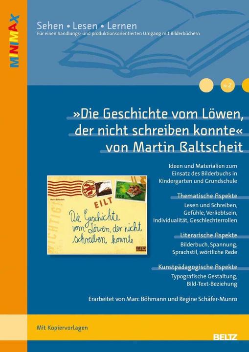 Produktbild »Die Geschichte vom Löwen, der nicht schreiben konnte« von Martin Baltscheit (Deutsch, Anja Schirmer, Marc Böhmann, Regine Schäfer-Munro, 2008)
