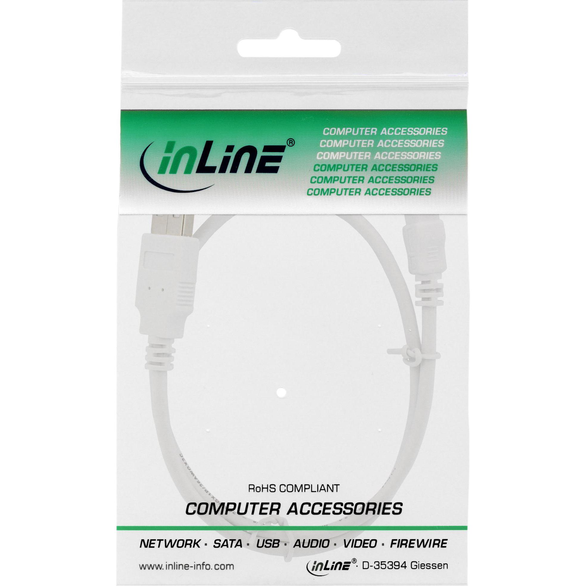 Thumbnail - InLine USB 2.0 Mini-Kabel (0.50 m, USB 2.0), USB Kabel