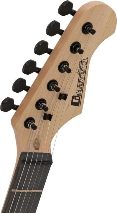 Actual product image Dimavery ST-312 electric guitar, black/black (Electric guitar)