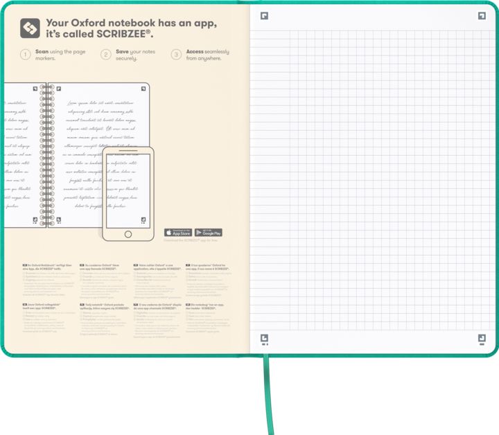 Produktbild Oxford Notizbuch "Signature", A5 (A5, Kariert, Harter Einband)