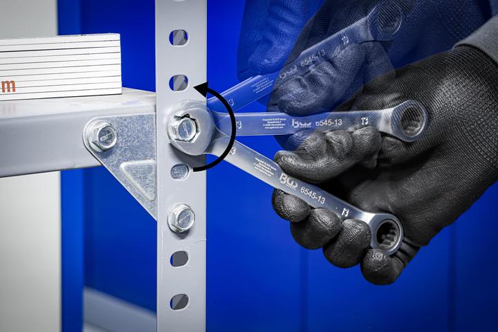 Actual product image BGS Open End Ratchet and Ratchet Ring Wrench Set 12 pcs. (19 mm, 12 mm, 14 mm, 16 mm, 10 mm, 18 mm, 17 mm, 11 mm, 15 mm, 8 mm, 9 mm, 13 mm)