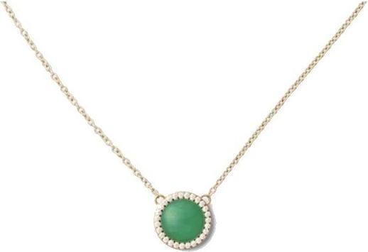 Daniel Wellington - Beautiful gold-plated necklace with jadeite and crystals Audrey DW00401442 (Jadeit)