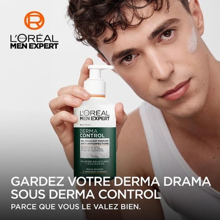 Image du produit L'Oréal Paris Gel nettoyant purifiant anti-imperfections pour hommes (Mousse nettoyante)