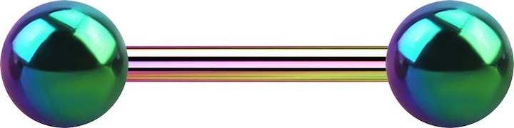 Image du produit Star Piercing Barbell coloré avec deux boules (Titane G23, sans laiton)