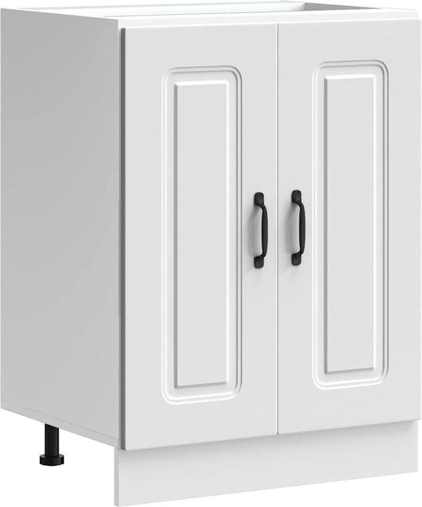 Image du produit VidaXL Armoire d'angle de cuisine Kalmar Blanc Matériau dérivé du bois (57 x 57 x 60 cm)