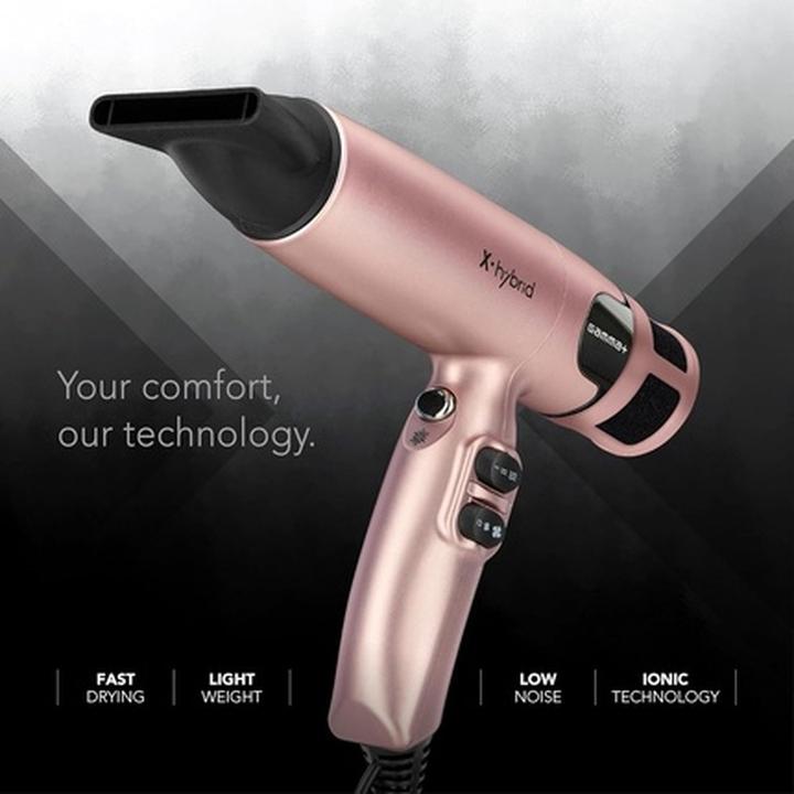 Actual product image Gamma Più Gamma+ X-Hybrid Ionic Hair Dryer Lightweight Quiet Ergonomic Digital