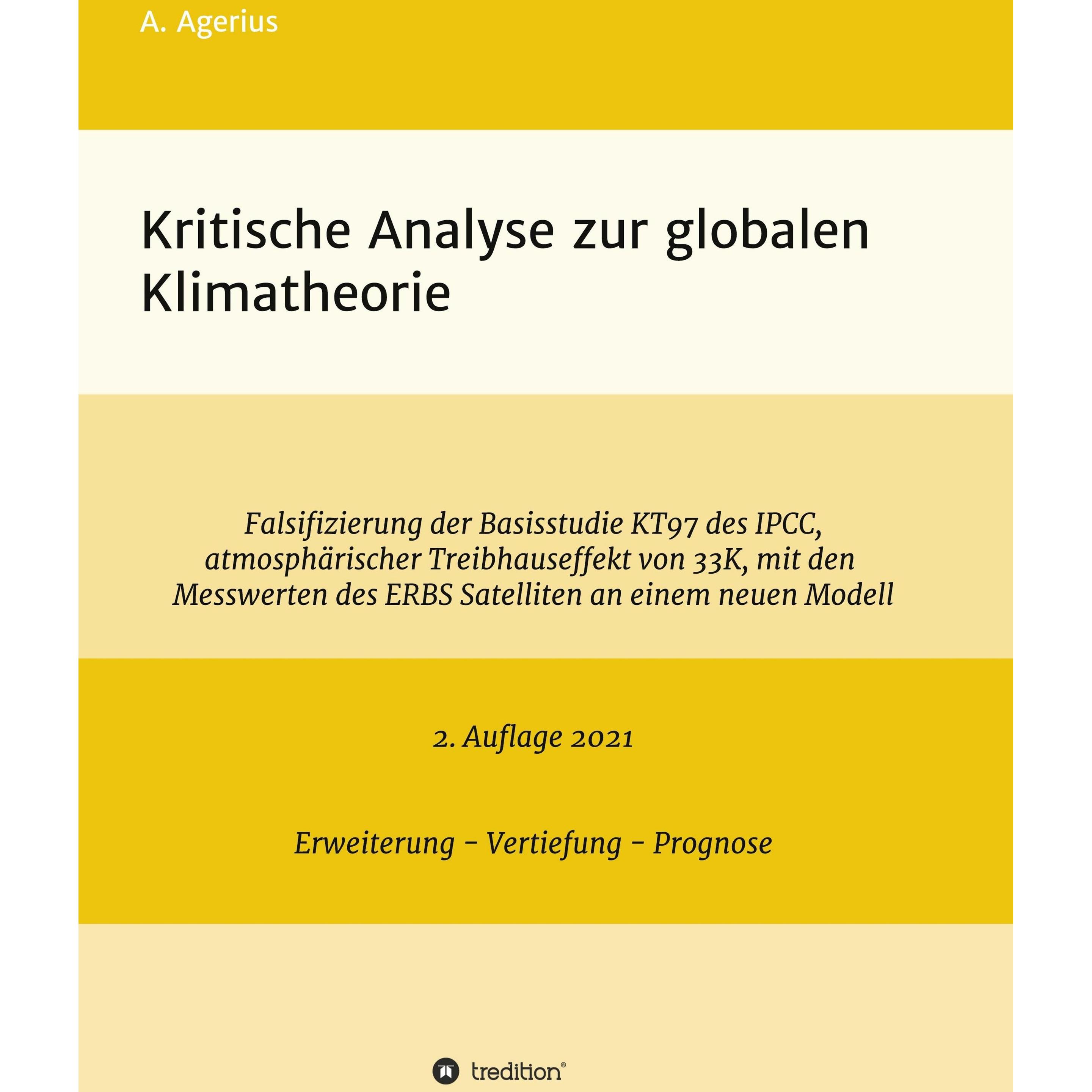 Kritische Analyse zur globalen Klimatheorie, Fachbücher von A. Agerius