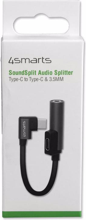 Actual product image 4smarts Adapter USB-C to USB-C & 3.5mm jack (USB-C, 3.5mm socket, USB-C)