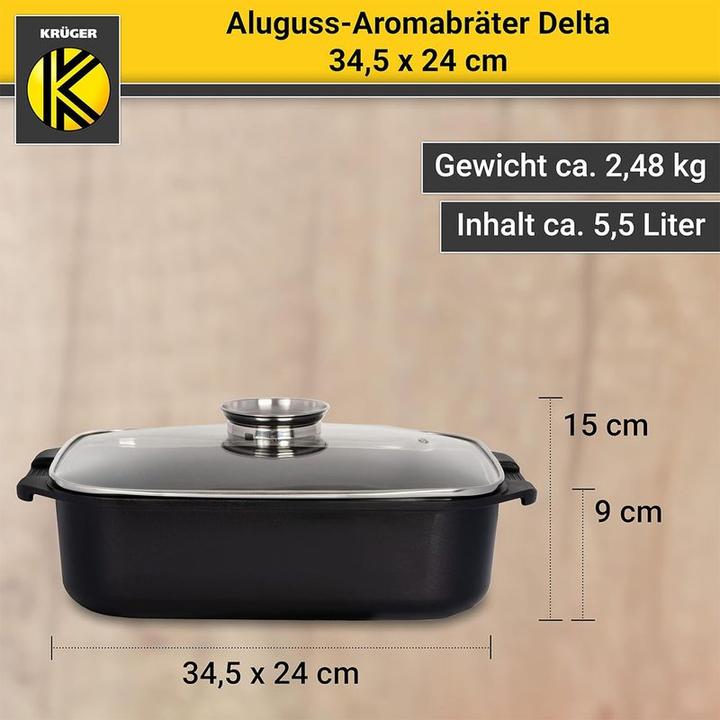 Produktbild Krüger Aluguss-Bräter (Bräter + Schmortopf, Aluminium)