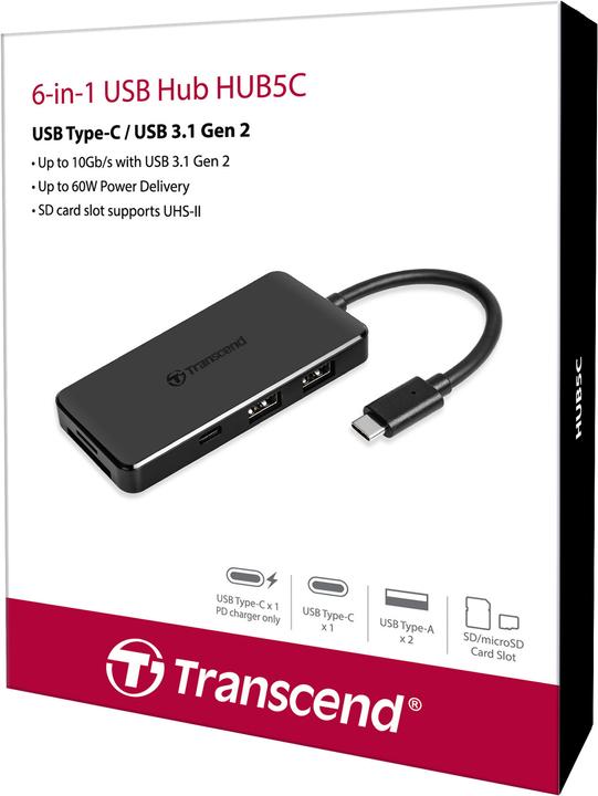 Actual product image Transcend TS-HUB5C (USB-C, 6 ports)