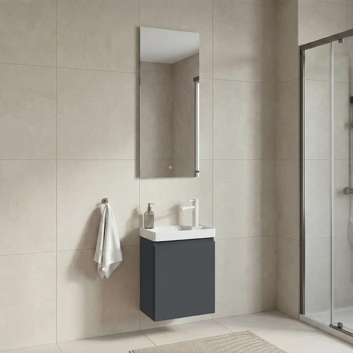 Produktbild Homitis Ferla 40 Bathroom Cabinet With Sink & Mirror Set (2 Pieces)