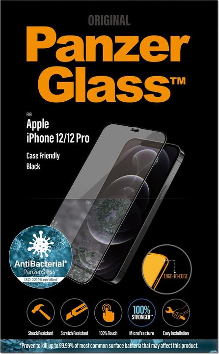 Actual product image PanzerGlass Edge-to-Edge (1 Piece, Apple iPhone 12, Apple iPhone 12 Pro)