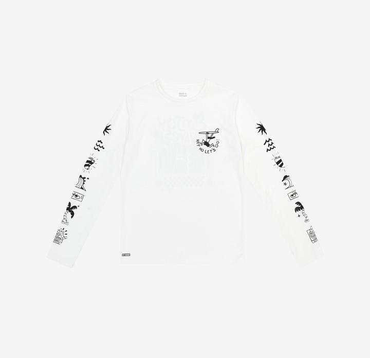 Image du produit Olaian T-shirt anti UV manches courtes surf Junior - 100 Quiver blanc (140)