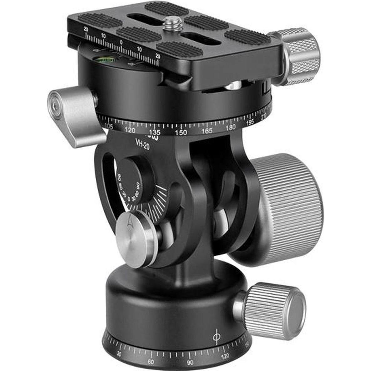 Leofoto Testa di Pan per monopiede VH-20, Testa treppiede, Nero