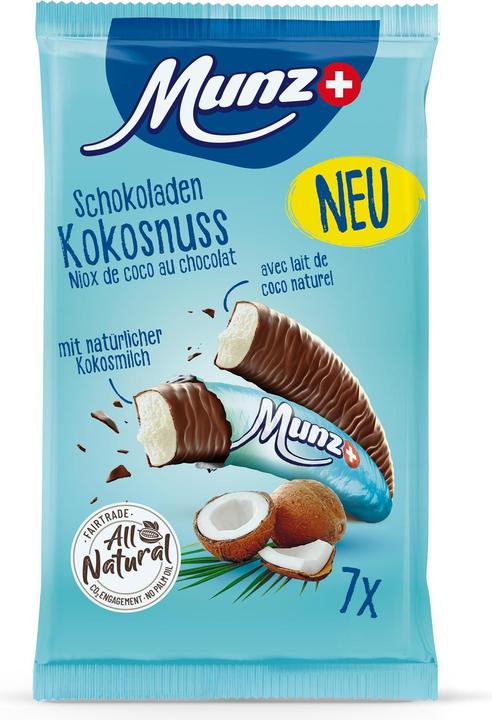 Munz Schokoladen Kokos 7 x 19 g, Produkttyp: Frucht (133 g)