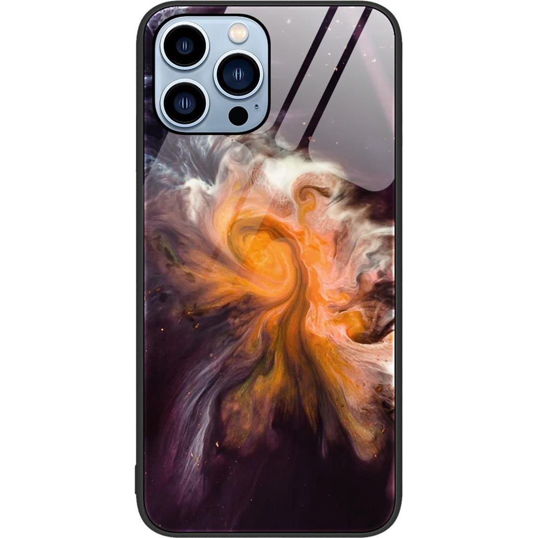 König Design Hülle Handy Schutz für Apple iPhone 12 13 14 Pro Max mini Plus Case Glas Cover (Apple iPhone 13 Pro Max), S...