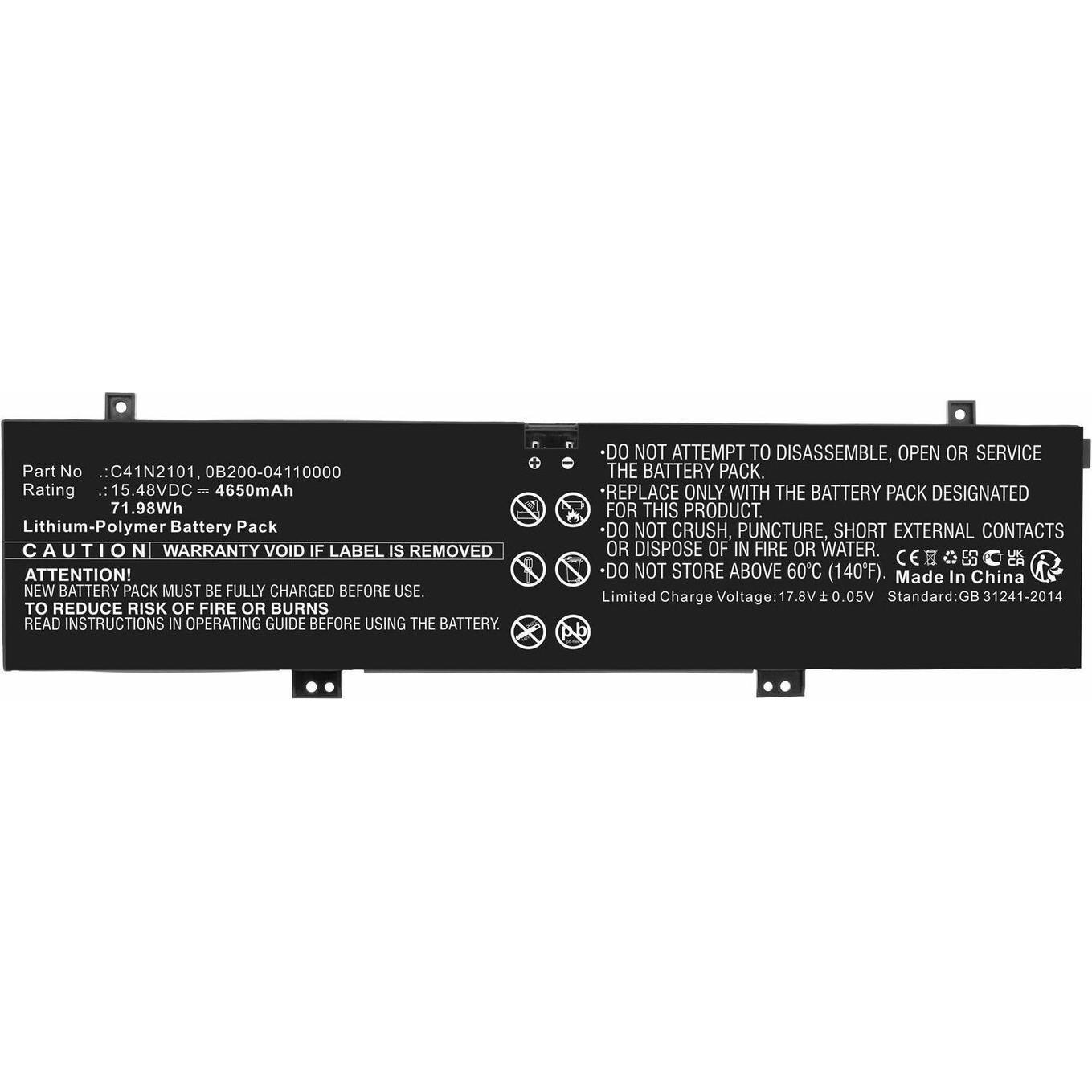 Thumbnail - CoreParts Battery for Asus Notebook (4650 mAh), Notebook Akku, Schwarz