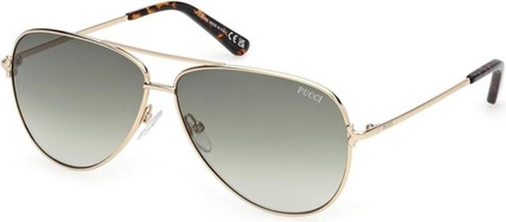 Emilio Pucci Pucci EP0229 Shiny Pale Gold Women's Sunglasses 32p 60/11/140