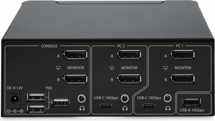 Produktbild StarTech COM 2-Port Dual-Monitor DisplayPort KVM Switch DP 1.4 8K 60Hz 4K 144Hz 2x USB 3.2 10Gbps Po