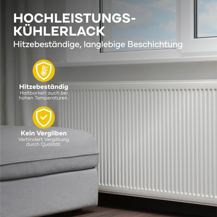 Produktbild Plid Heizkörperlack 5L Weiss Glänzend für ca. 60m² + Terpentinersatz / Thermolack (Weiss, 5 l)