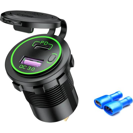 Swaytronic, Zubehör Solarenergie, QC 3.0 USB Buchse 60W ohne Beleuchtung