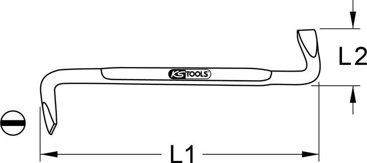 Actual product image KS Tools Offset screwdriver slot. 5.5mm 151.2676