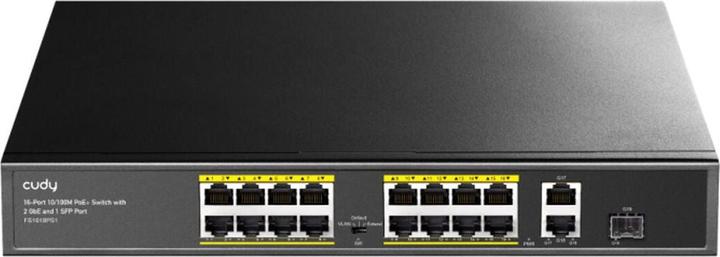 Produktbild Cudy FS1018PS1 network switch Fast Ethernet (10/100) Power over Ethernet (PoE) Grey (18 Ports)