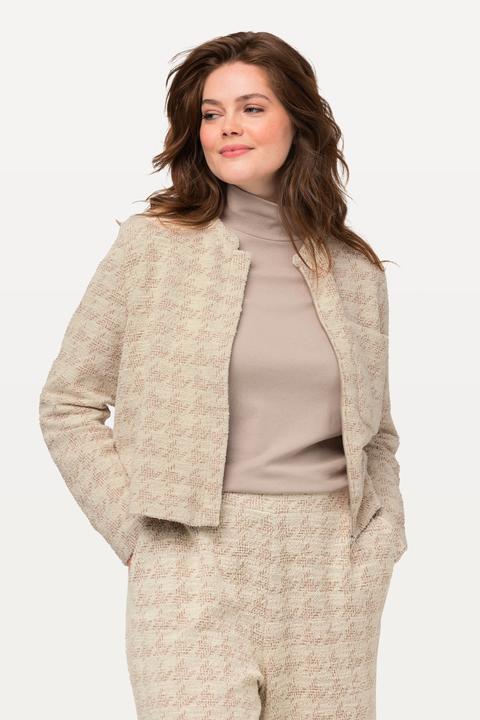 Produktbild Ulla Popken Bouclé-Jacke, Oversized, Stehkragen (46, 48)